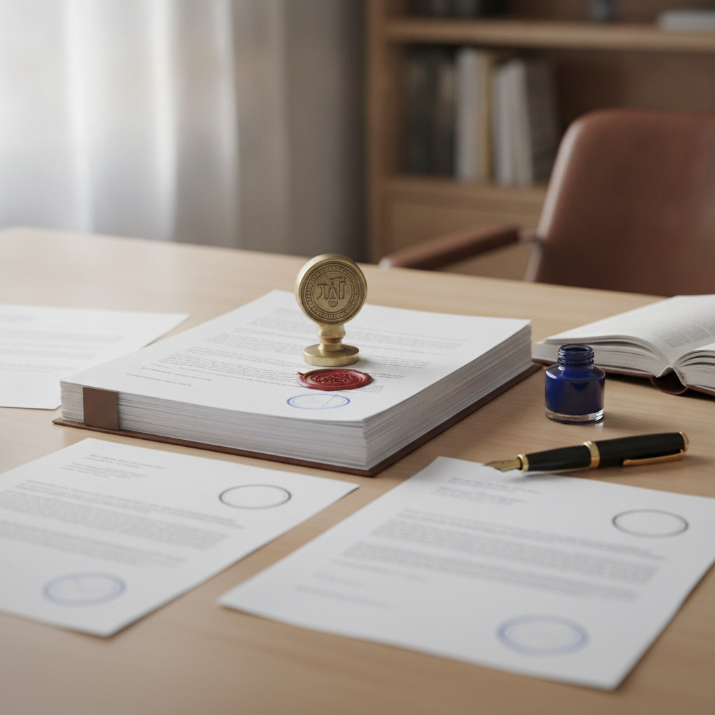 close-up photo of Document Notarization, no human